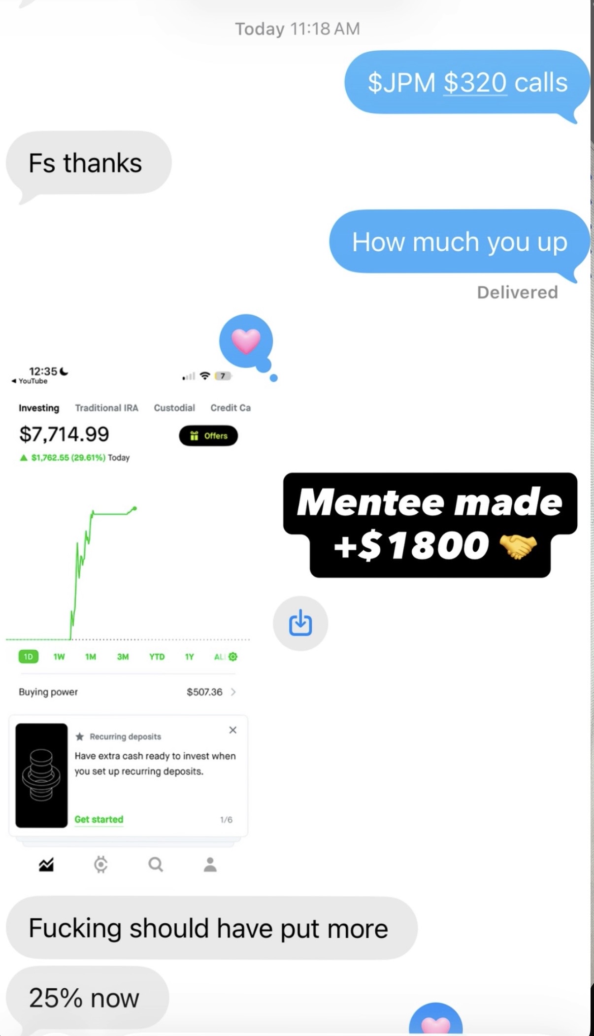 Community testimonial